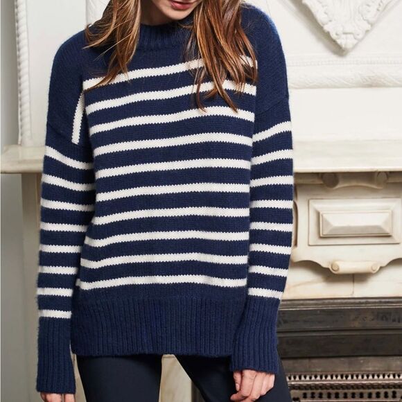 La Ligne Sweaters - La Ligne NYC Marin striped sweater navy and gray sz S